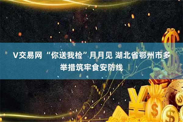V交易网 “你送我检”月月见 湖北省鄂州市多举措筑牢食安防线